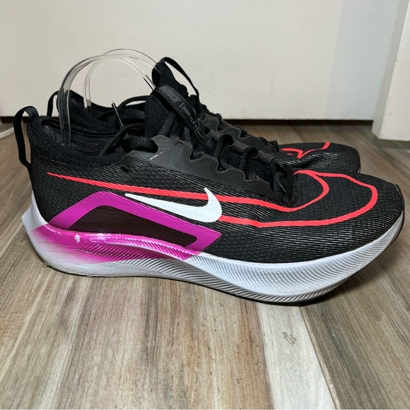 Nike Zoom Fly 4 Black Hyper Violet Mens Running Shoes / Sneakers Size 11 - Picture 4 of 10
